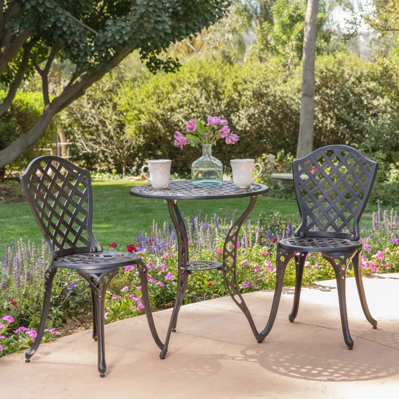 Grassingt 2 - Person Patio Dining Set with Round Table | Wayfair North America