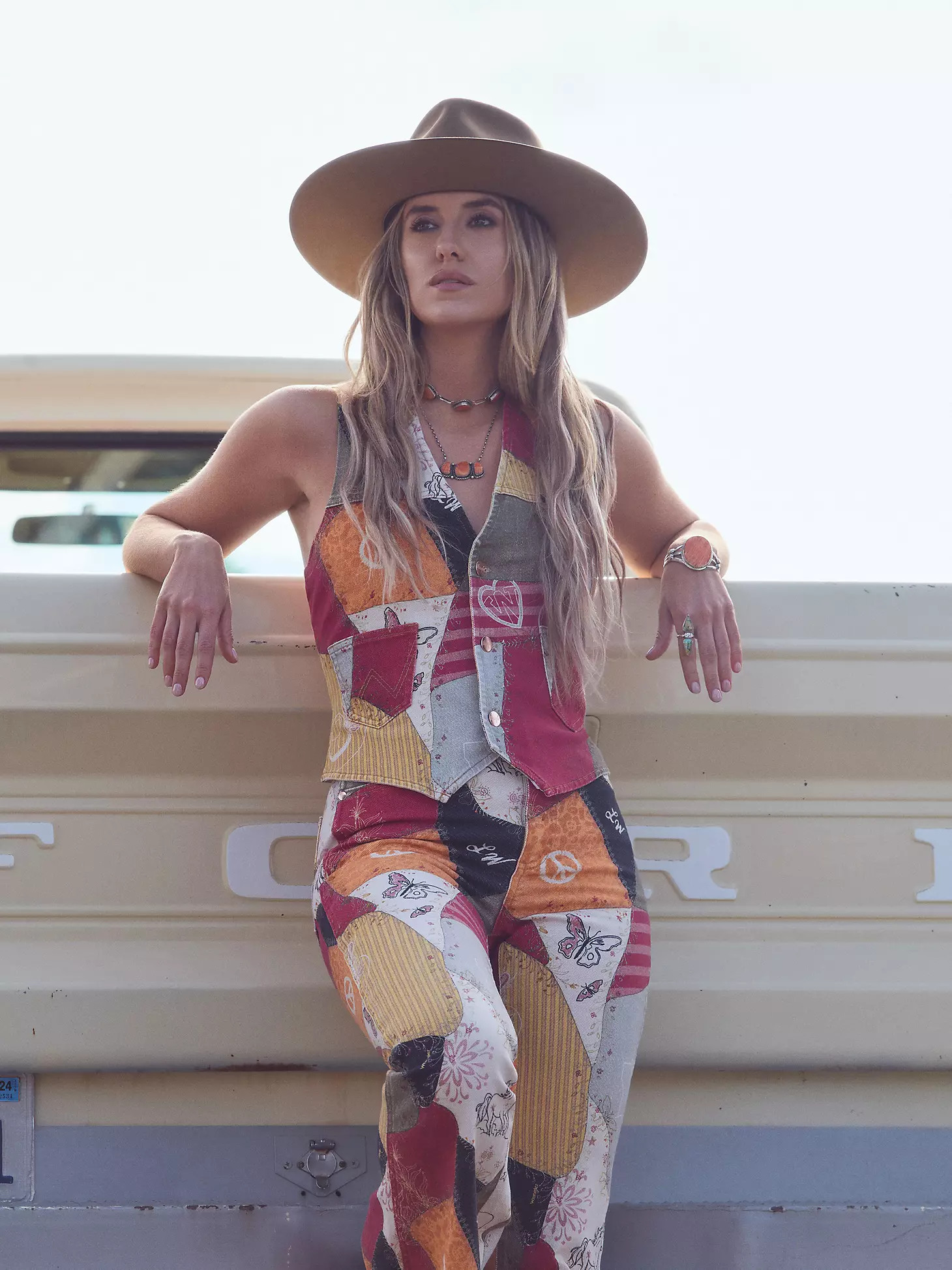 Wrangler x Lainey Wilson Printed Patchwork Vest | Wrangler