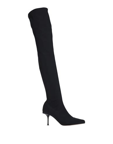 Sergio Rossi Woman Boot Black Size 7.5 Textile fibers | YOOX (US)
