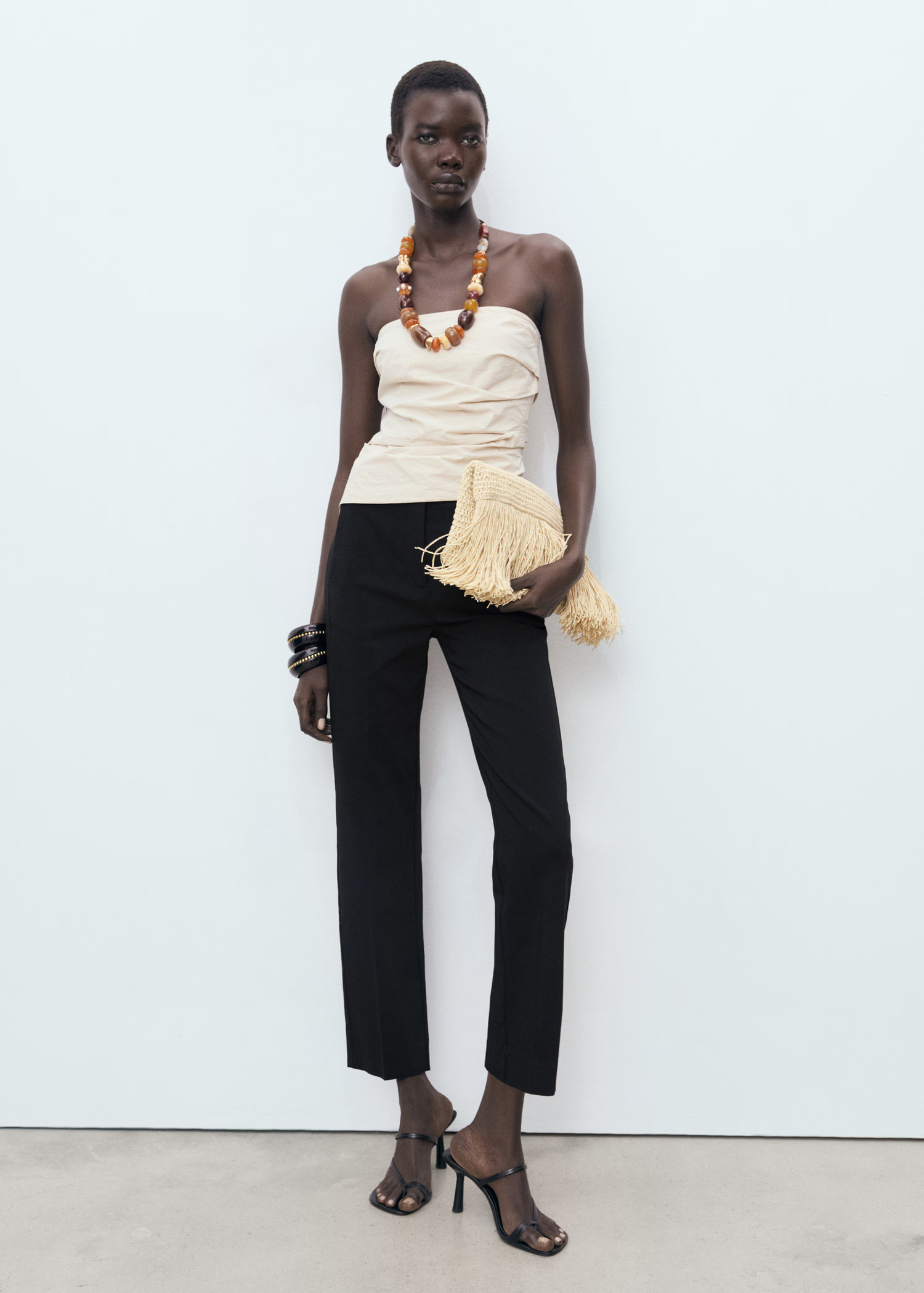 Straight-cut crop pants - Women | MANGO USA | Mango (US/MX/AU)