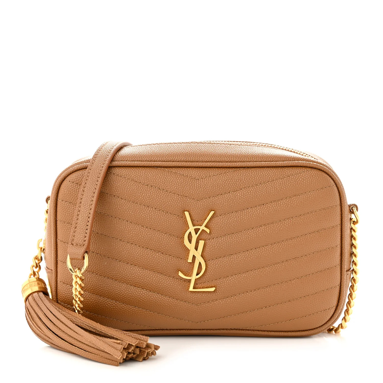 Grain De Poudre Matelasse Monogram Mini Lou Camera Bag Dark Natural | FASHIONPHILE (US)