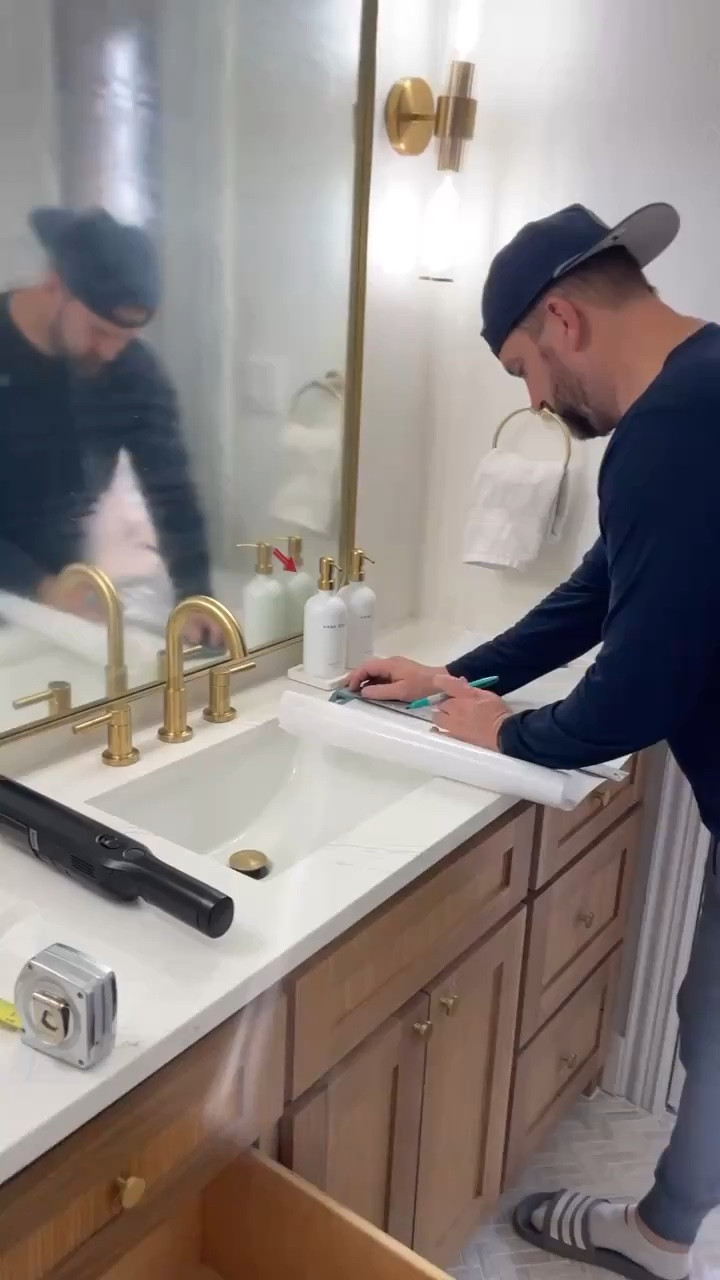 Bathroom. Home decor. Target. Home Depot. Lowe’s. Bathroom transformation. Sink. Cabinet. Lights. Sconces. Mirror. 

#LTKActive #LTKHome #LTKSaleAlert