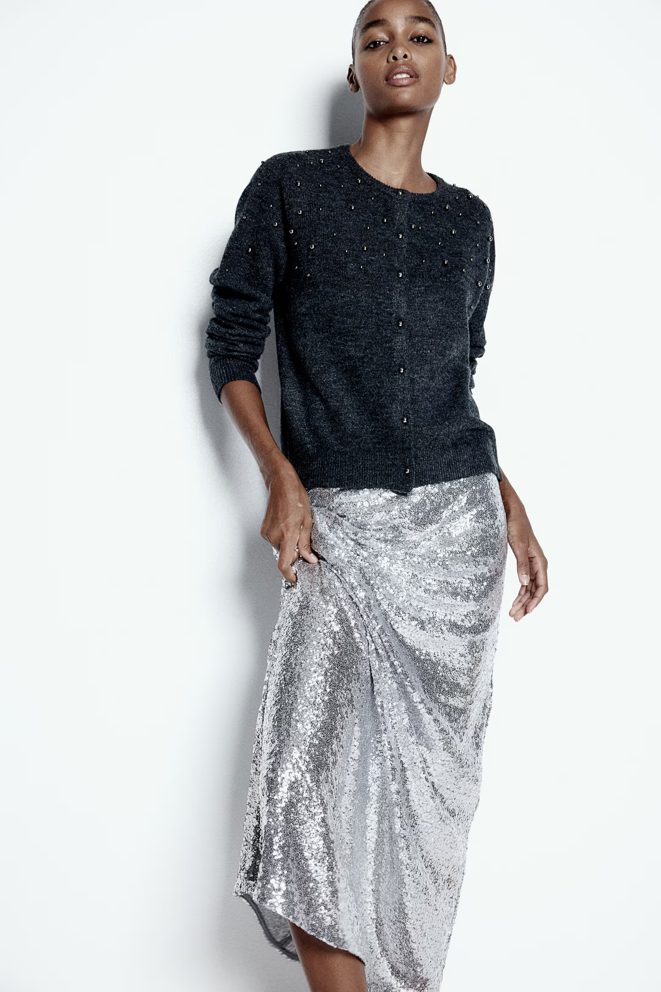 Vest met decoraties - Donkergrijs gemêleerd - DAMES | H&M NL | H&M (DE, AT, CH, NL, FI)