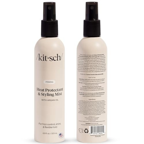 Kitsch Heat Protection Spray for Hair – Shield Strands | Heat Protectant Hair Spray & Styling Mist with Argan Oil, Frizz Control & UV Protection – 6.8oz | Amazon (US)