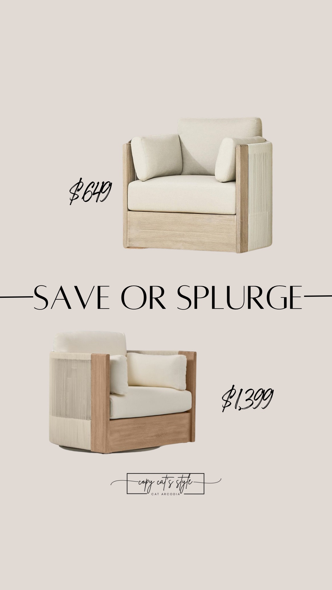 Save or splurge on outdoor patio swivel chairs! Look for less on raton outdoor swivel chairs. 

#LTKSeasonal #LTKSaleAlert #LTKHome