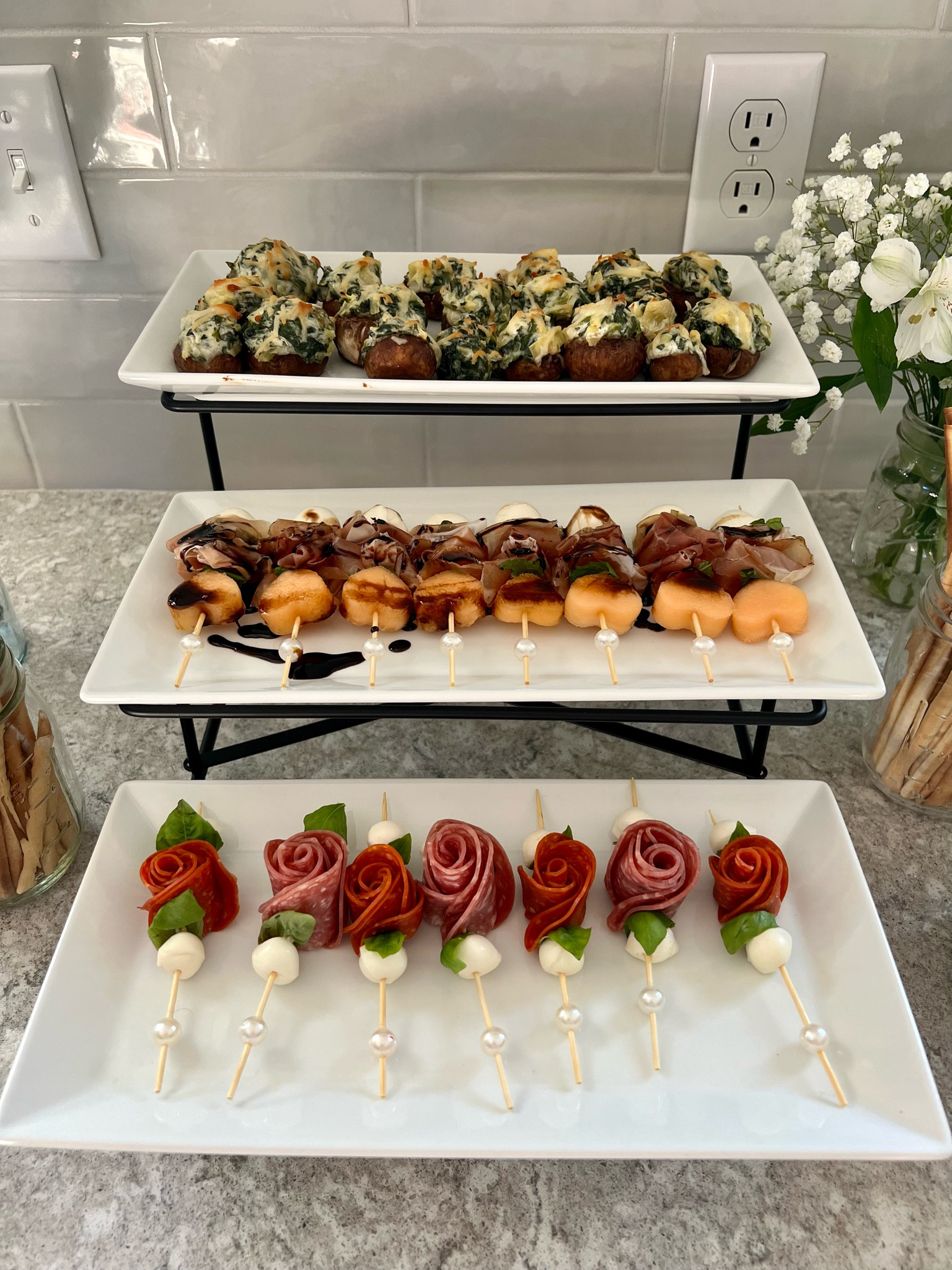 Tiered serving platter for parties! Appetizer stand, cupcake stand, dessert stand, tiered serving platter, serve ware 

#LTKhome #LTKSeasonal #LTKstyletip