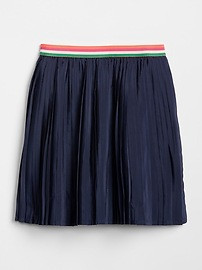 Stripe-Waistband Pleated Skirt | Gap US