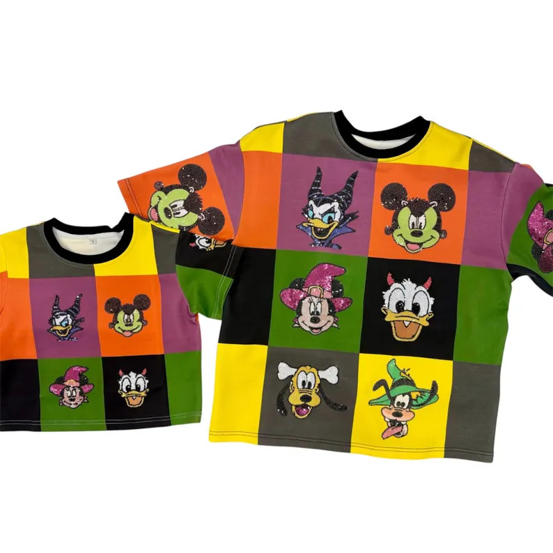 Spooky Sequin Block Squad Tee , | Disney  Halloween Family Matching Tee | Kids & Adult | Etsy (Global)