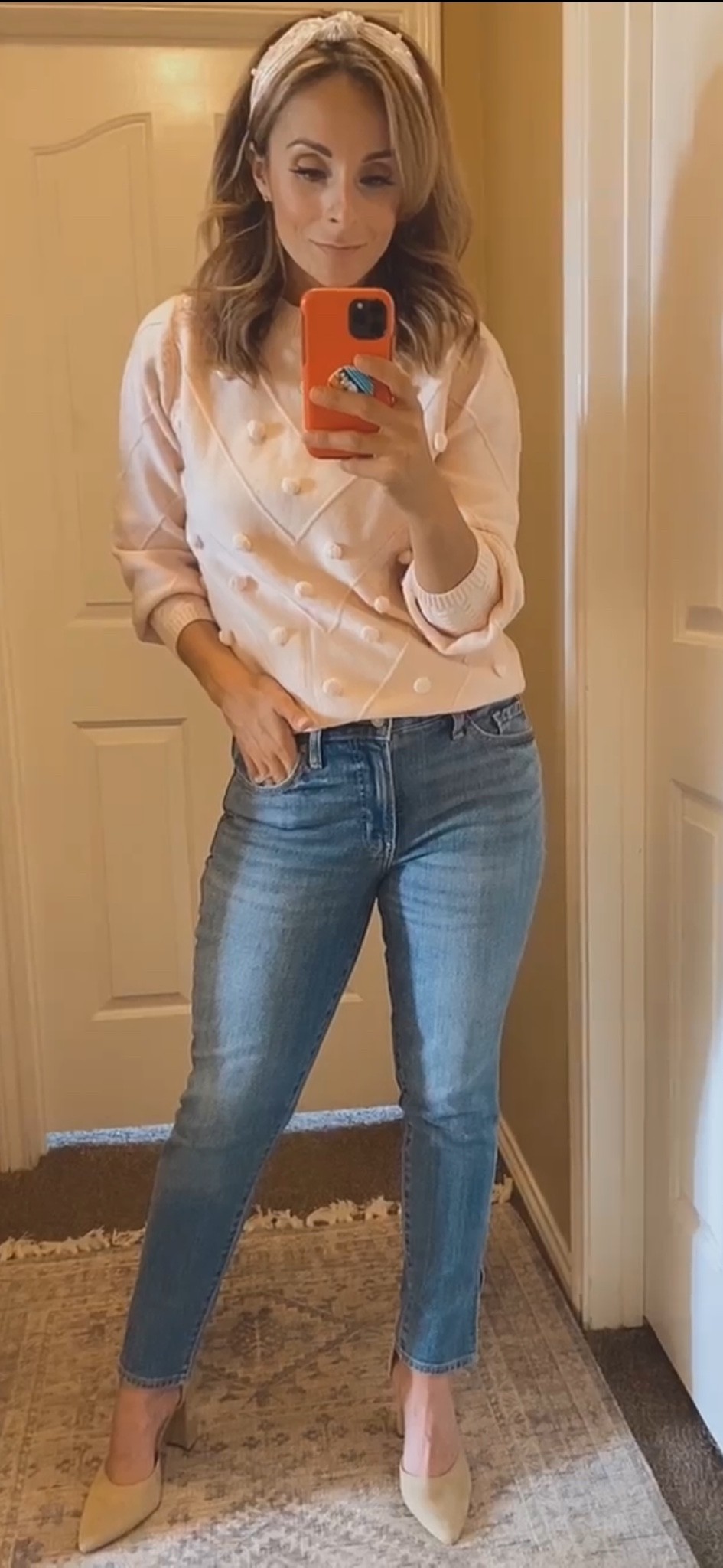 Perfect for church, Sunday brunch, or office casual. This sweater is perfection! 