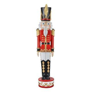 37 in. Red and Black Christmas Nutcracker | The Home Depot