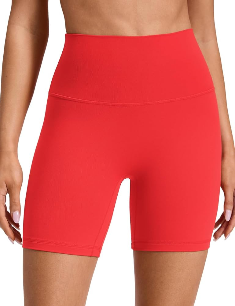 CRZ YOGA No Front Seam Biker Shorts 6" | Amazon (US)