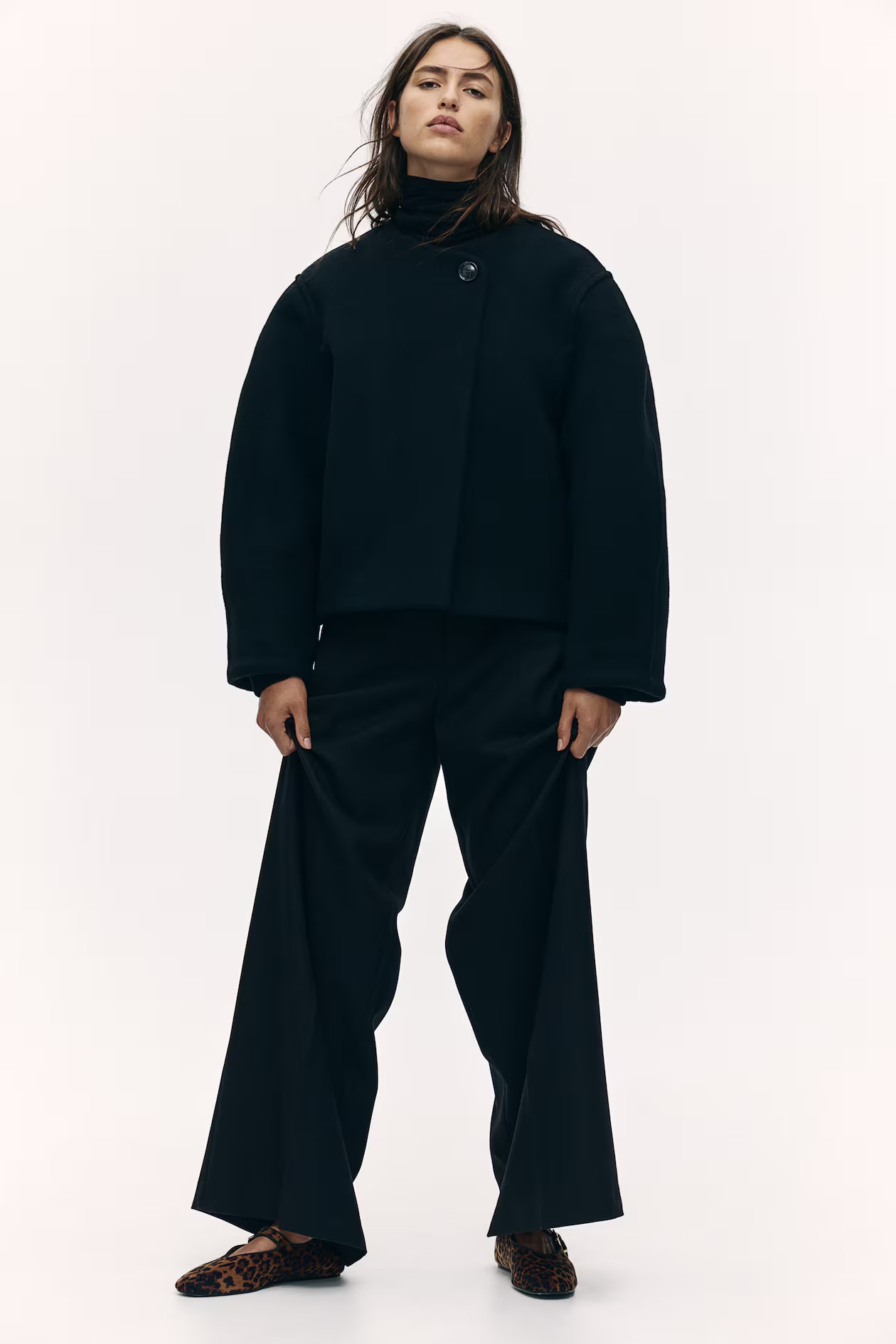 Wool-blend jacket - Black - Ladies | H&M GB | H&M (UK, MY, IN, SG, PH, TW, HK)