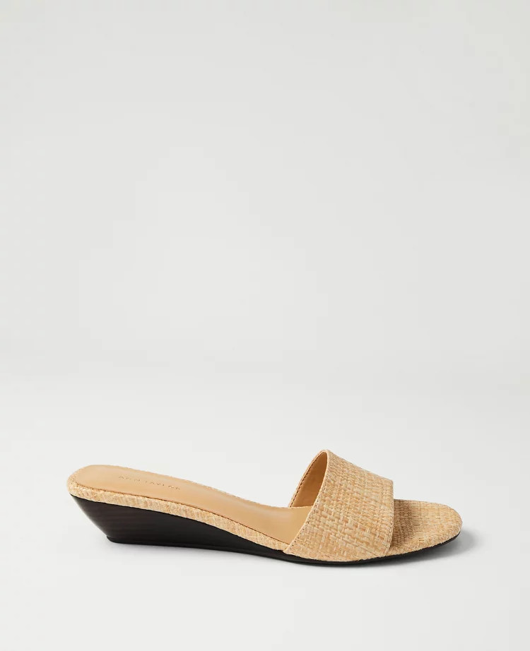 Straw Wedge Sandal | Ann Taylor