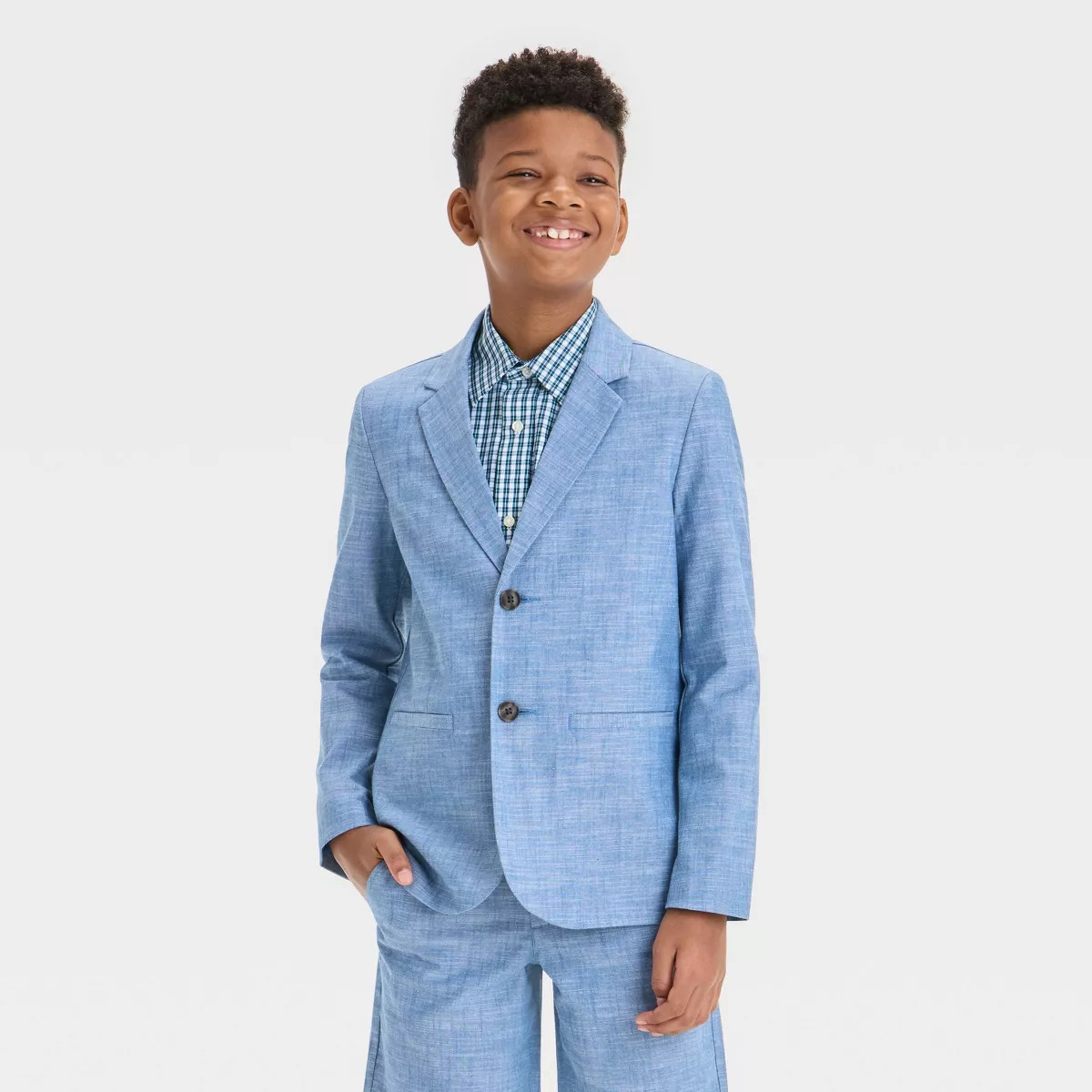 Boys' Chambray Suit Jacket - Cat & Jack™ Blue | Target