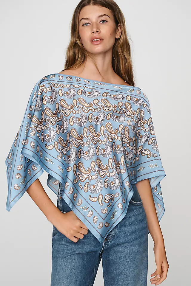 Printed Scarf Poncho Top | Anthropologie (US)