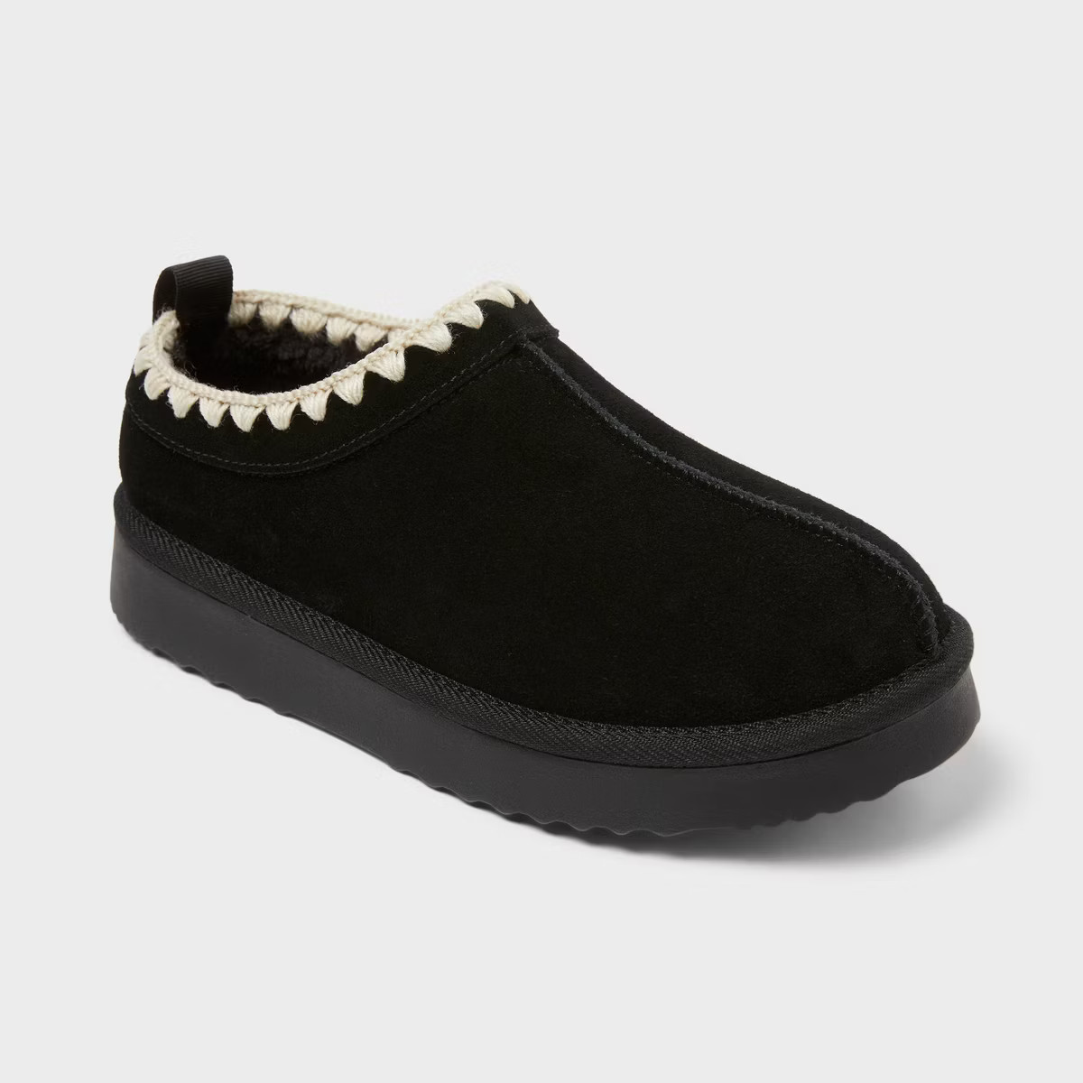 Women's Kaya Genuine Suede Clog Slippers - Auden™ Black 5 | Target