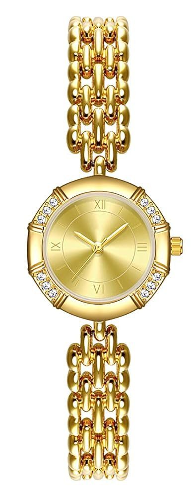BESTKANG Ladies Vintage Gold Roman Numeral Watch, Waterproof Quartz Dress Watch, Gold-Tone Stainl... | Amazon (US)