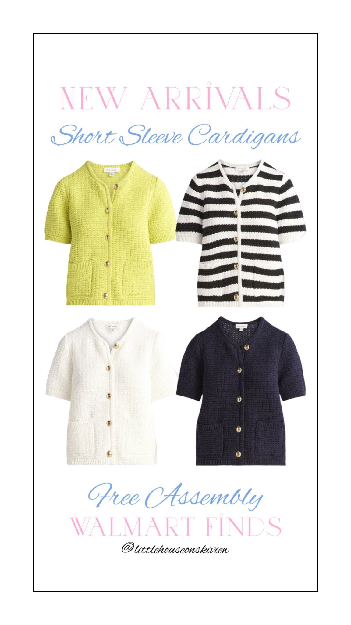 NEW Free Assembly short sleeve cardigans at Walmart under $25! 

#LTKSeasonal #LTKFindsUnder50 #LTKStyleTip
