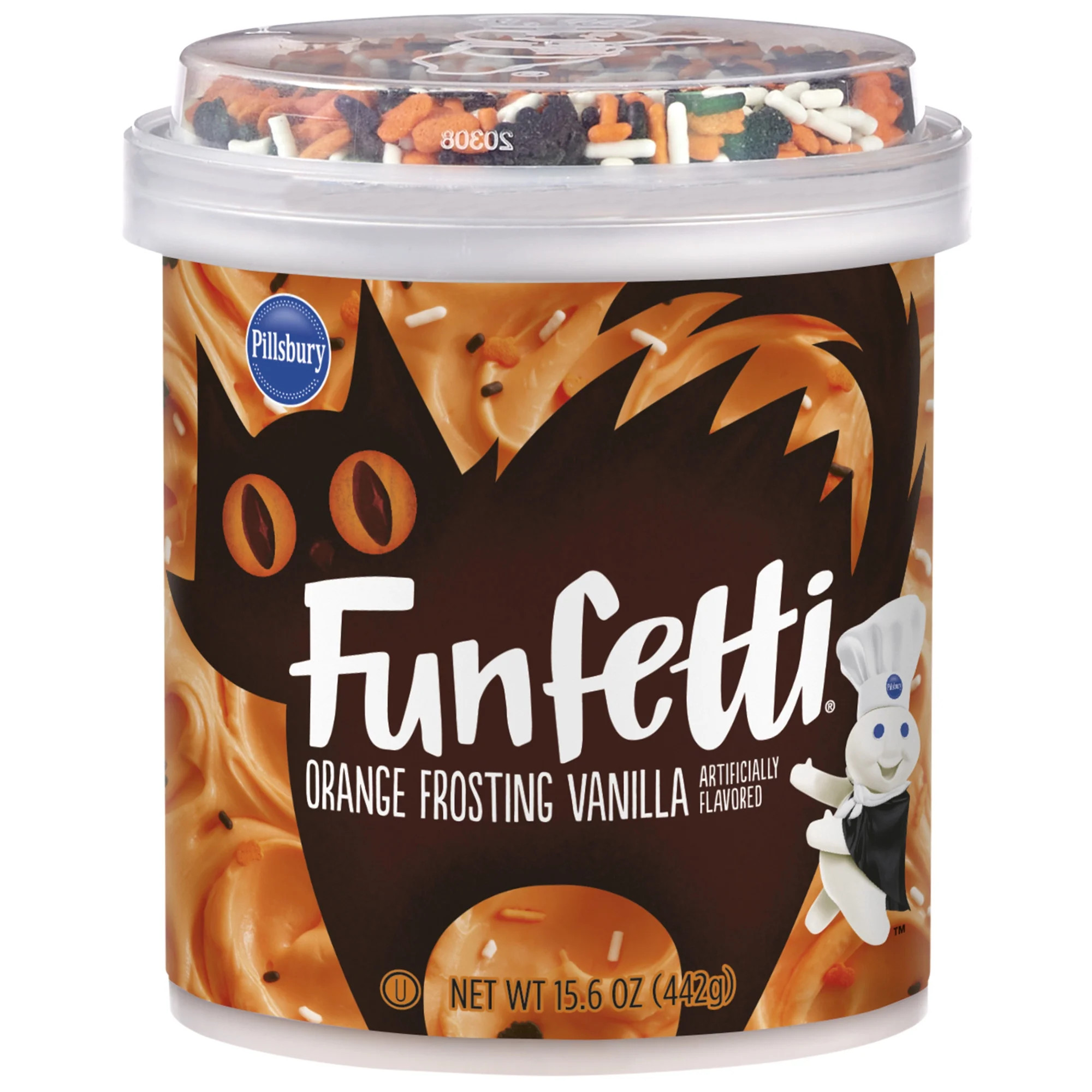 Pillsbury Funfetti Halloween Vanilla Frosting, 15.6 Oz Tub | Walmart (US)
