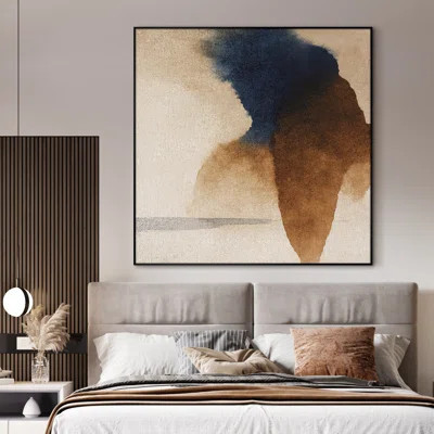 Extra Large Wall Art Fabric Print - Modern Neutral Abstract Geometric for Minimalist Home Artwork Decor for Living Room or Bedroom - "Frame Assembly R | Wayfair North America
