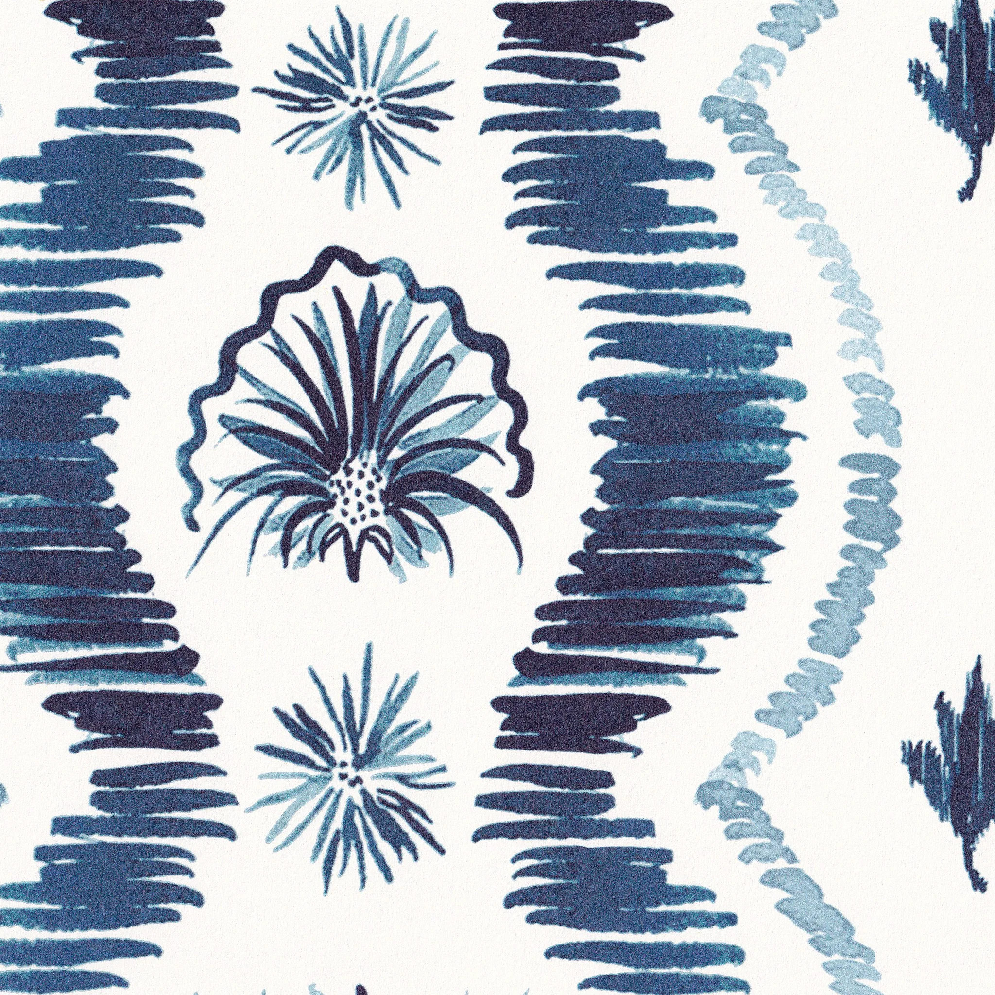 Pepper Home | Blue Ikat Wallpaper | Pepper