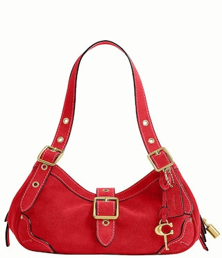 COACH Drifter 31 Suede East West Shoulder Bag - Candy Apple | Dillard's