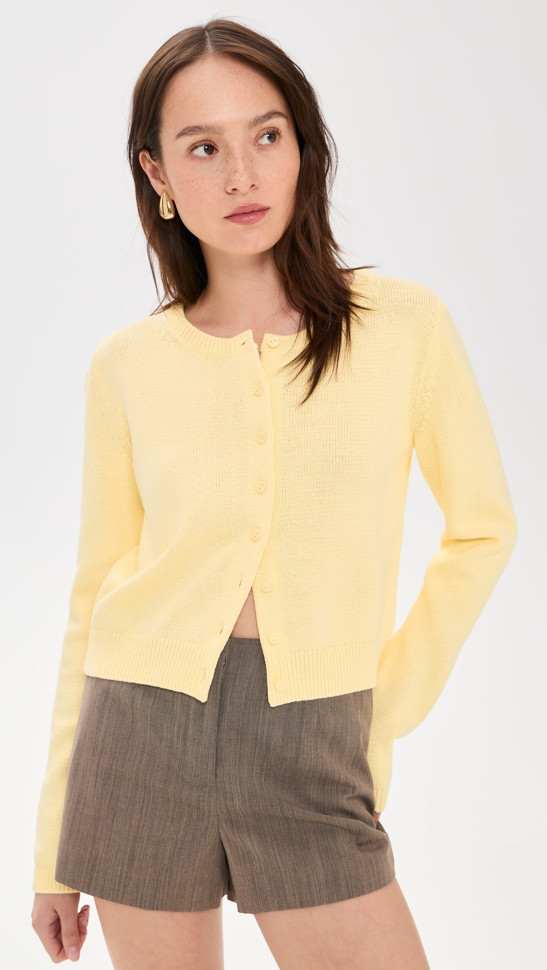 Clara Cotton Crew Cardigan | Shopbop