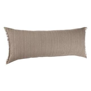 LR Home Scot Tan 14 in. x 36 in. Lumbar Neutral Cozy Poly-fill Rectangle Throw Pillow | The Home Depot