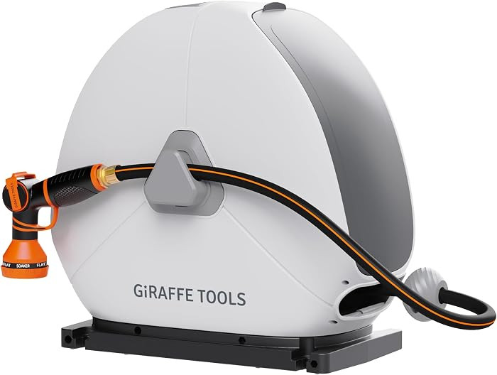 Giraffe Tools Retractable Heavy Duty Hose Reel,1/2" x 82FT Auto Rewind | Amazon (US)