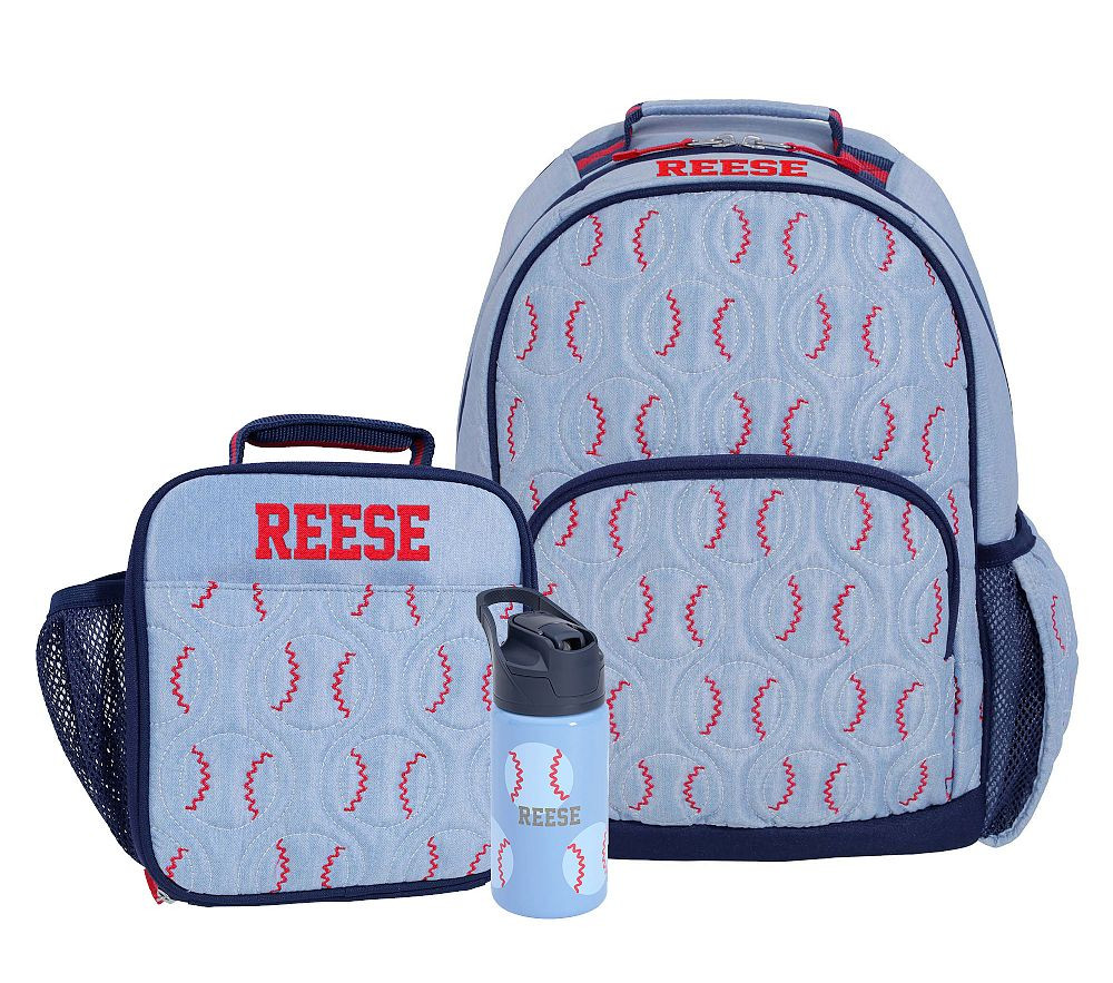 Chambray Baseball Mackenzie Backpack Bundle, Set of 3 | Pottery Barn Kids