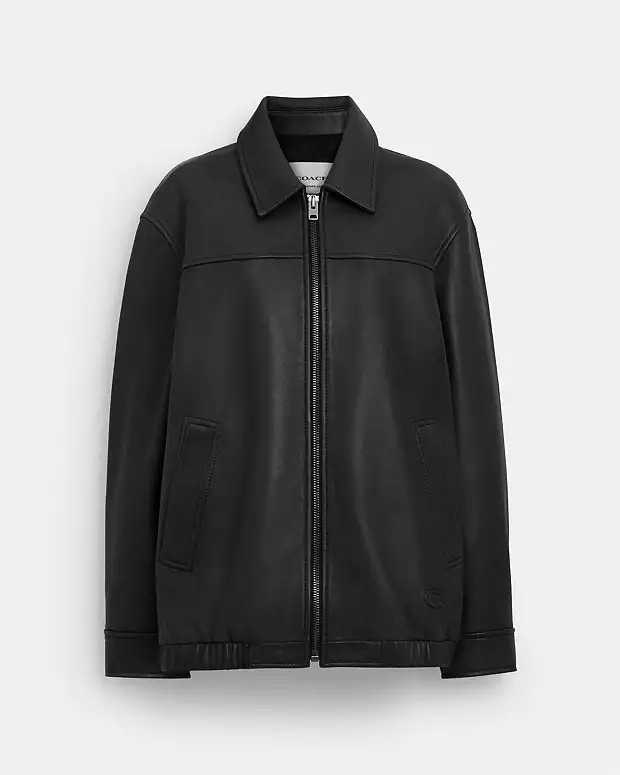 Oversized Leather Jacket | Coach Outlet US