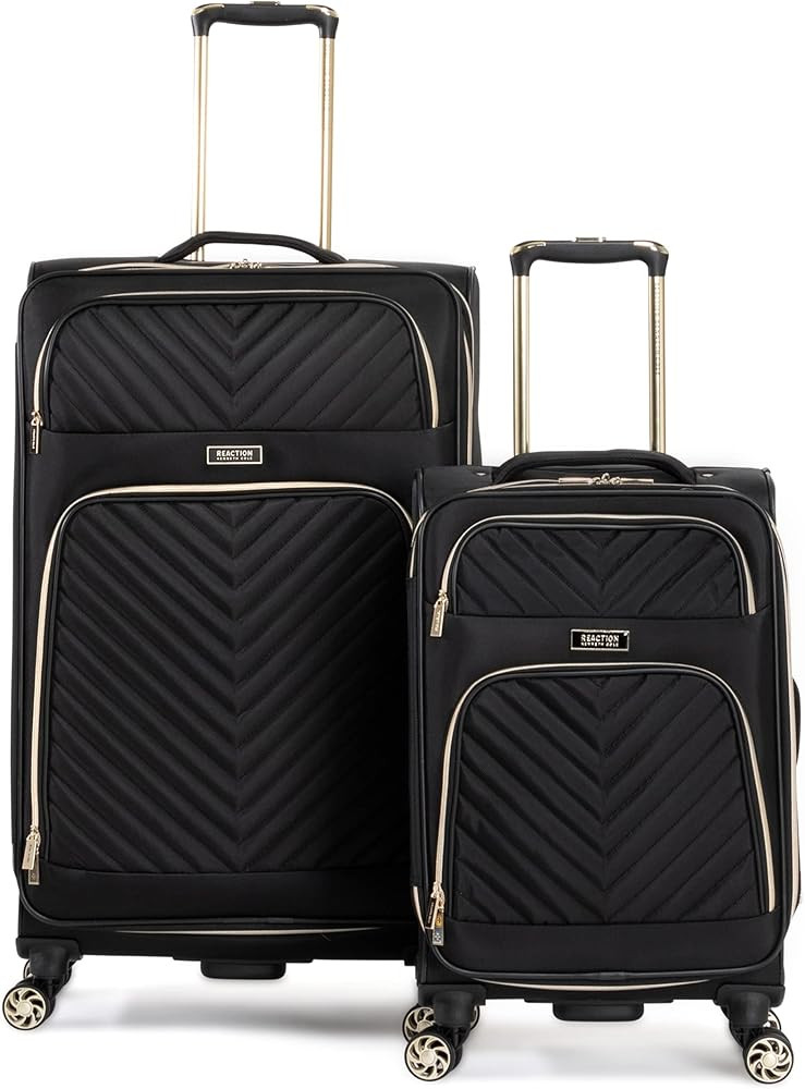 Kenneth Cole Reaction Women's Chelsea Luggage Chevron Softside 8-Wheel Spinner Expandable Suitcase C | Amazon (US)