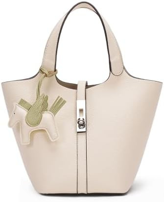 Tote Bag for Women Vegan Leather Bucket Purse for Women Top Handle Handbag Shoulder Bag with Deta... | Amazon (US)