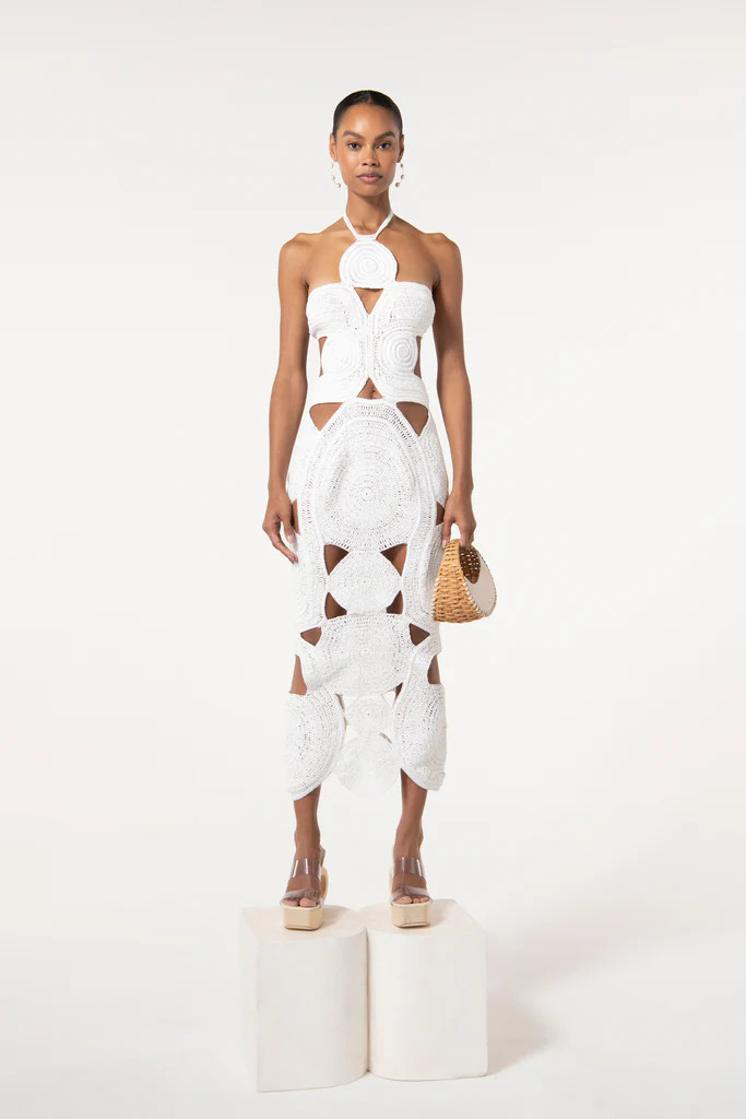 SHENAZ CROCHET DRESS - WHITE | Cult Gaia - US
