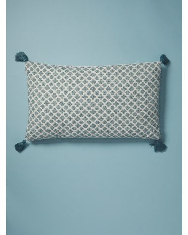 14x24 Boucle Quatrefoil Woven Pillow | HomeGoods