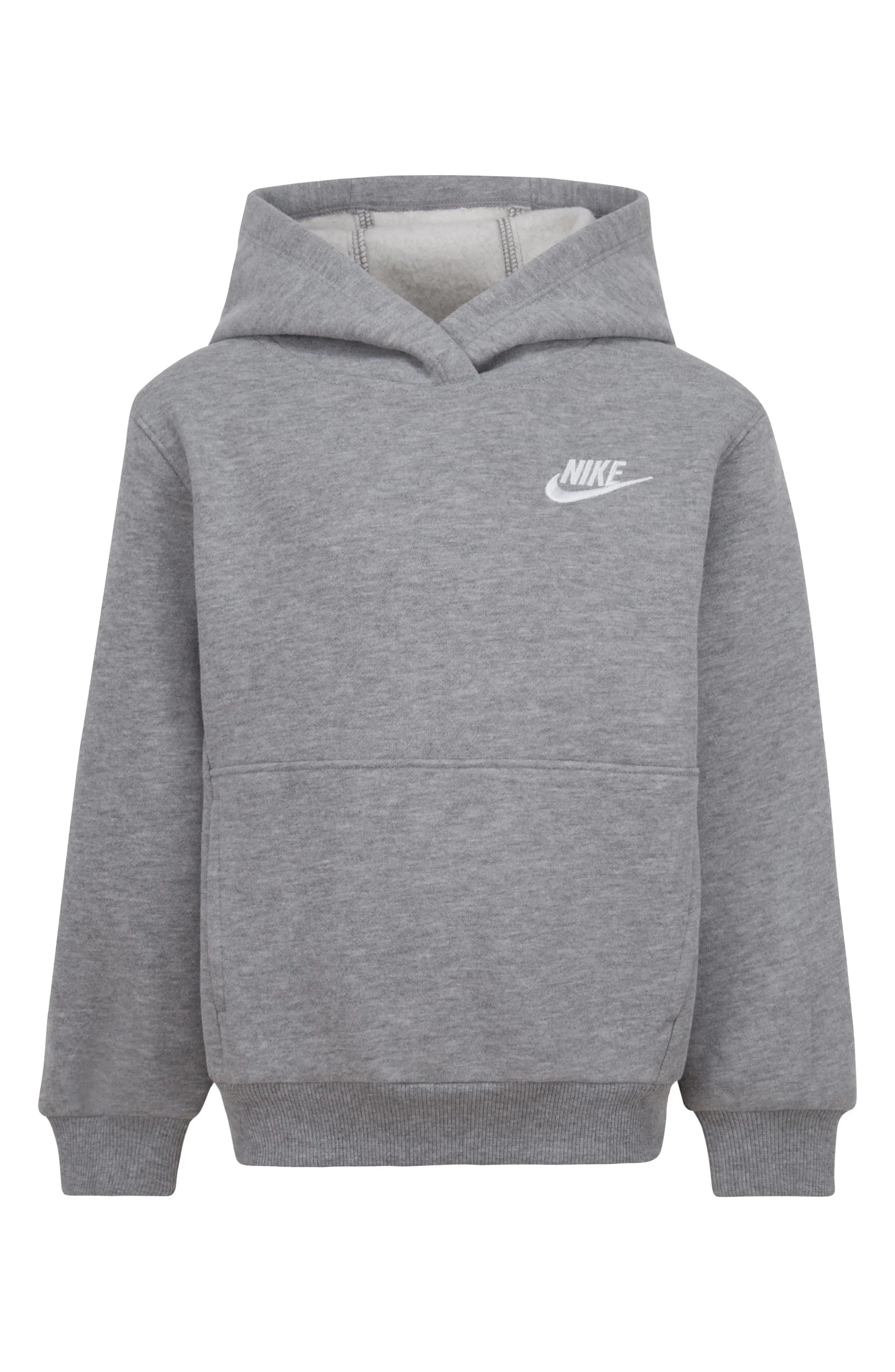 Nike Kids' Club Fleece Hoodie in Green Frost at Nordstrom, Size 6 | Nordstrom