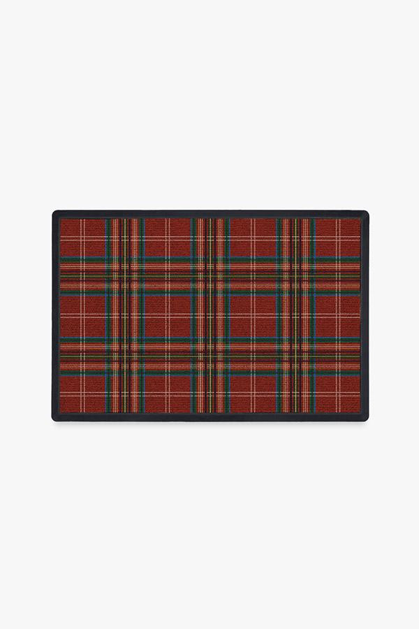 Winter Tartan Red Doormat | Ruggable