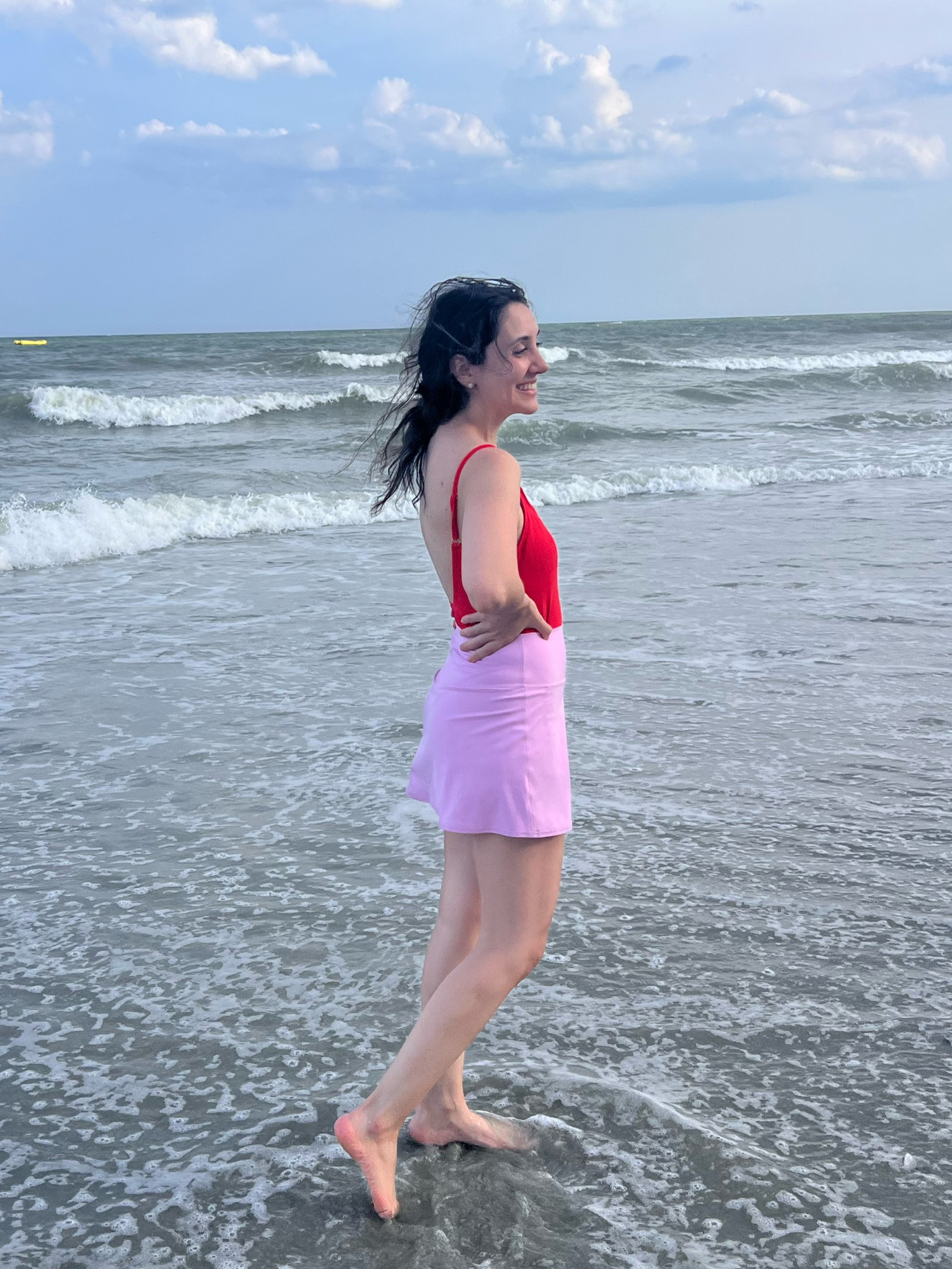 My outfit for a beach afternoon, I’m a little shy when it comes to wear only swimsuits and I forgot my cover up so I used my lululemon skirt and the fabric is amazing, blends perfectly with my swimsuit 

#LTKActive #LTKSwim #LTKGiftGuide