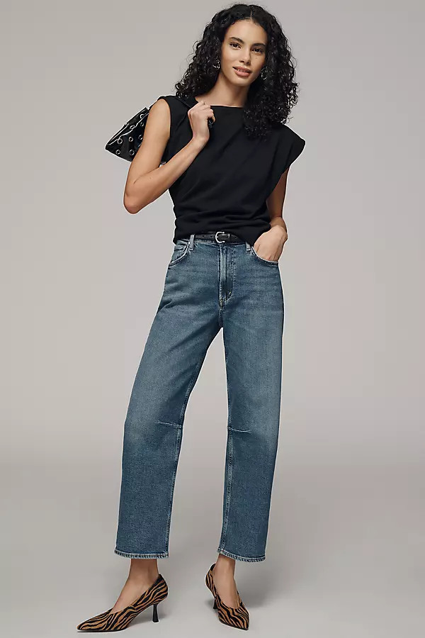 Miro High-Rise Tapered Jeans | Anthropologie (US)