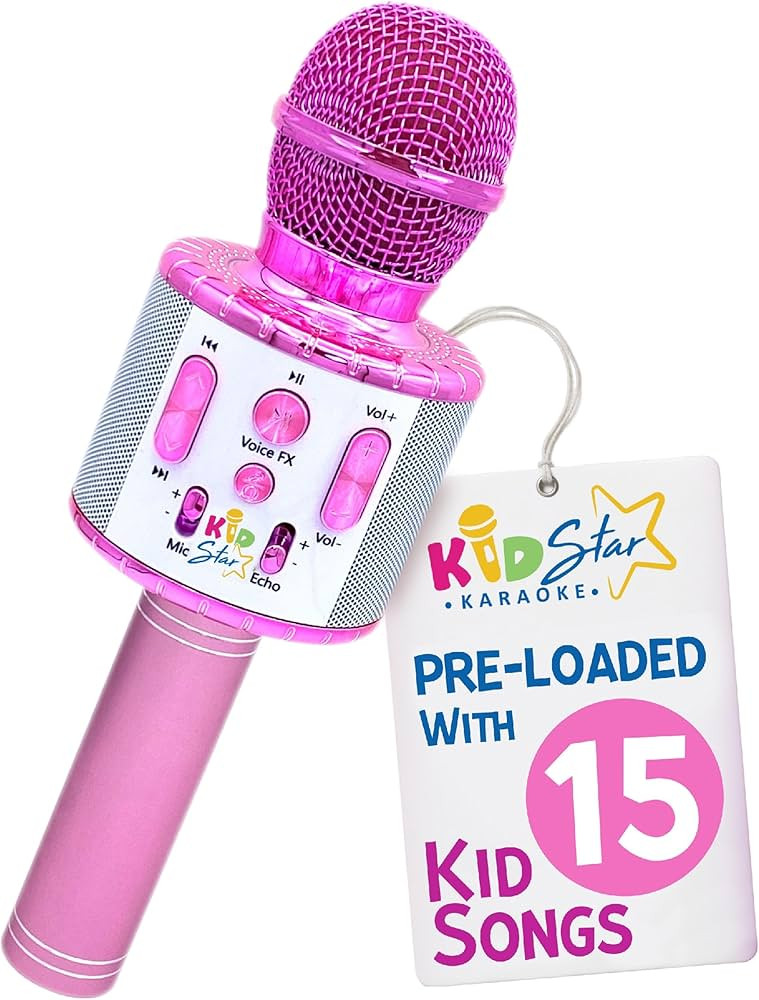 Move2Play, Kids Star Karaoke | Kids Microphone | Includes Bluetooth & 15 Pre-Loaded Nursery Rhyme... | Amazon (US)