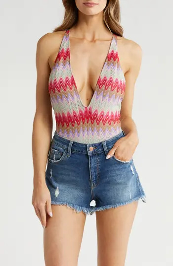 Show Me Your Mumu Biarritz Zigzag Knit Bodysuit | Nordstromrack | Nordstrom Rack