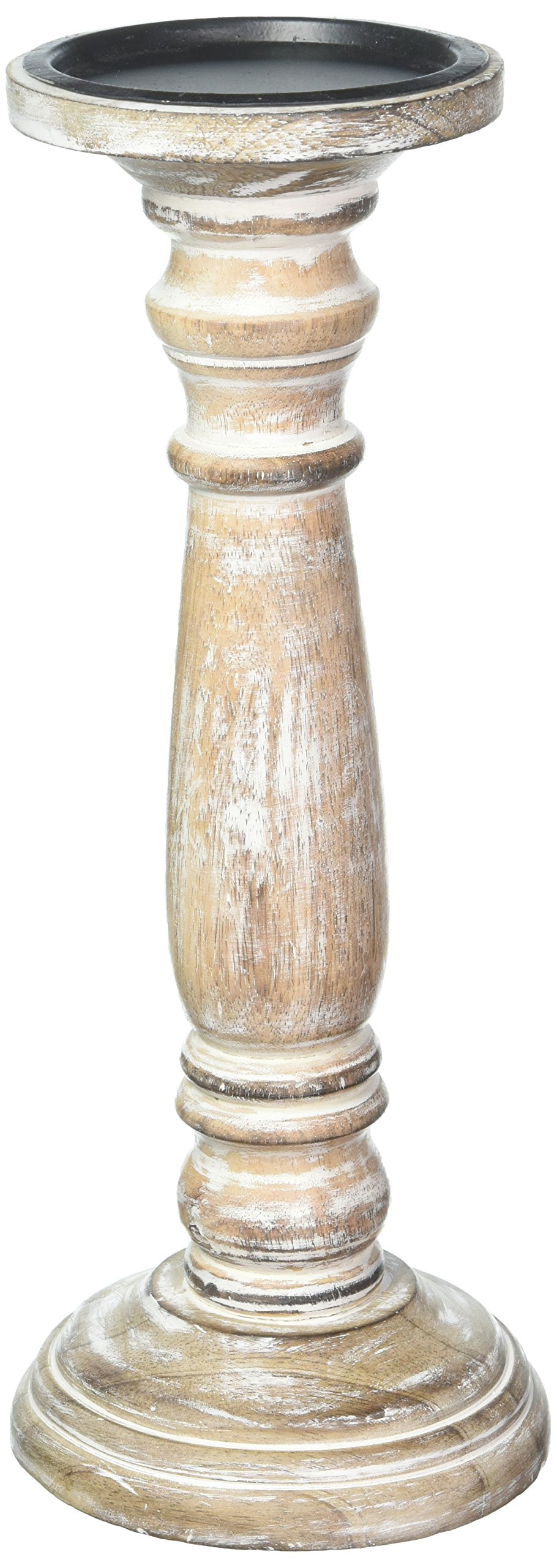 Hosley's 12 Inch High Wood Pillar Distress Finish Candleholder. Ideal Gift for Wedding, Party, Ho... | Amazon (US)
