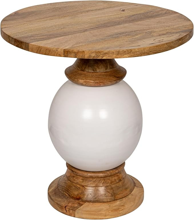 Creative Co-Op Mango Wood & Metal Round Pedestal Table | Amazon (US)
