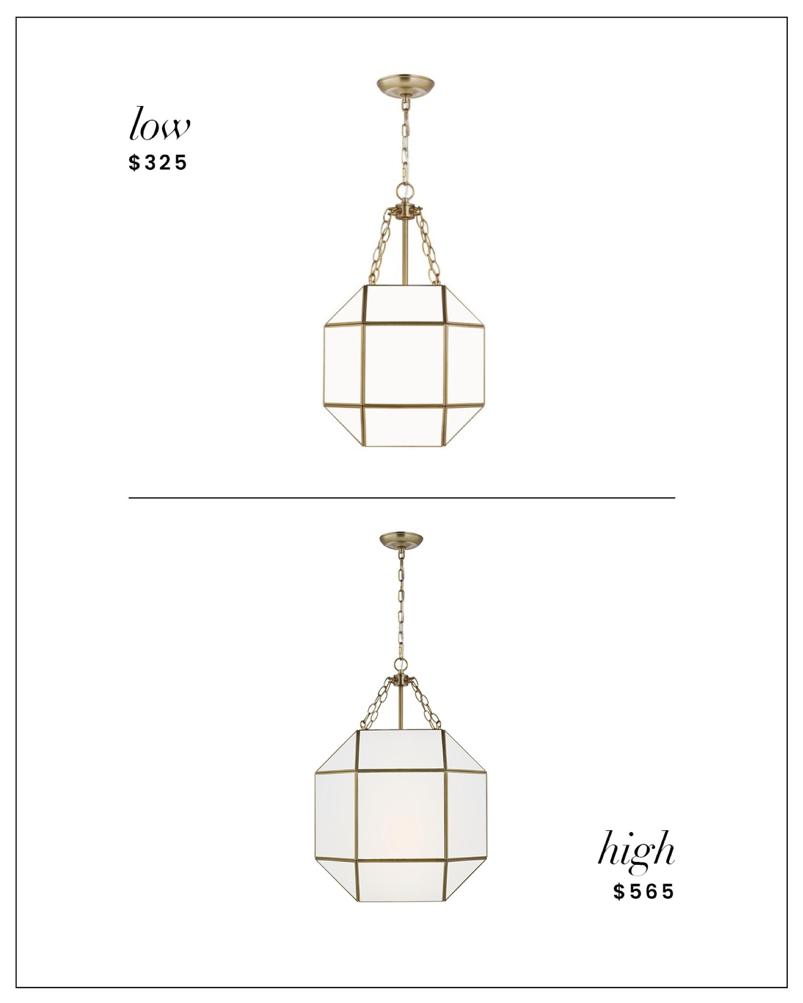 High / Low : Visual Comfort Morrison Lantern light fixture 

#highlow #saveorsplurge #lighting 

#LTKhome #LTKFind #LTKsalealert