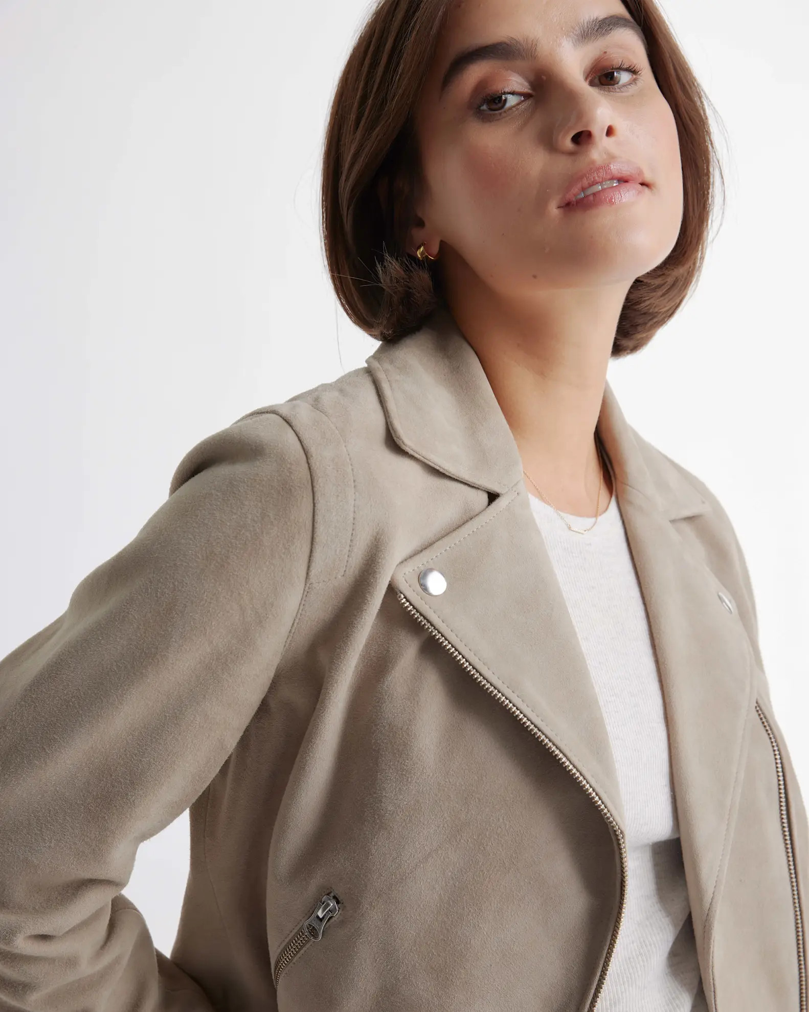 100% Suede Motorcycle Jacket | Quince