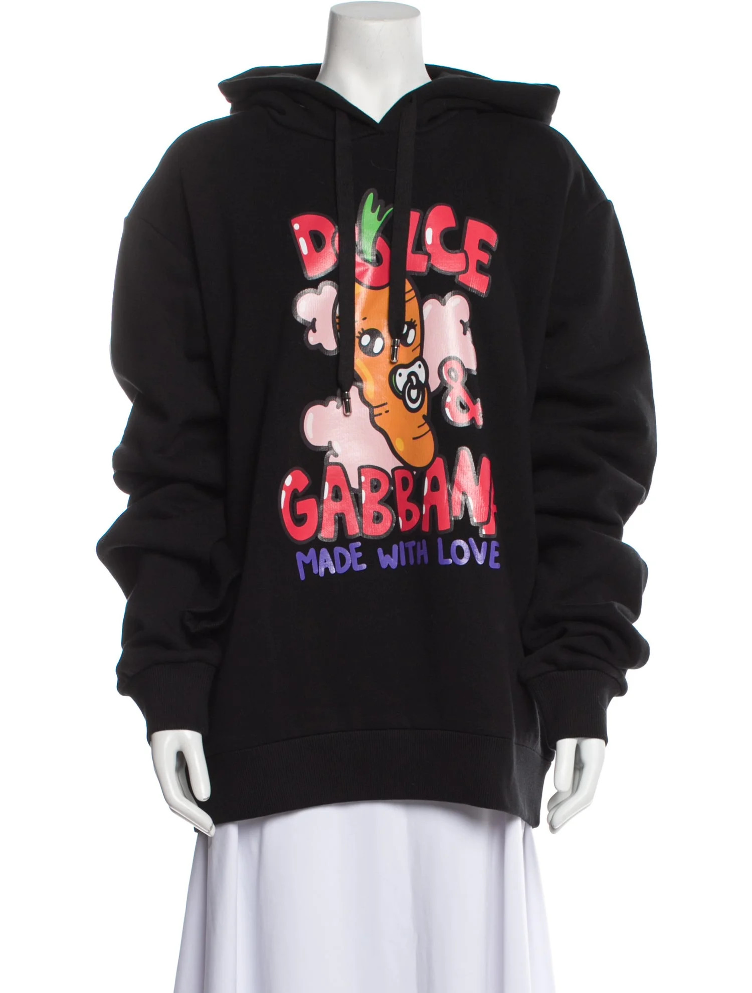 Graphic Print Crew Neck Hoodie w/ Tags | The RealReal