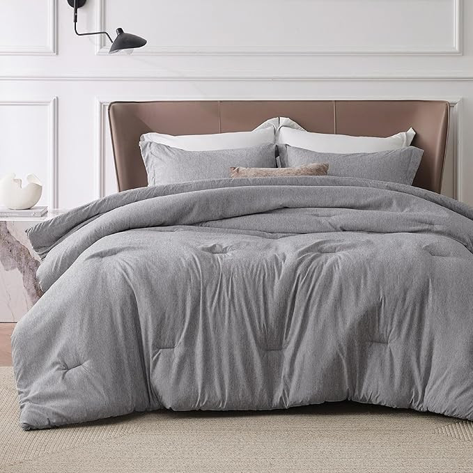 Bedsure California King Comforter Set - Dark Grey Cal King Size Comforter, Soft Bedding for All S... | Amazon (US)