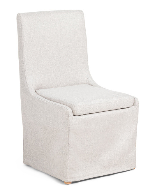 18.5x36 Slub Textured Slipcover Dining Chair | TJ Maxx