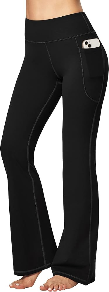 Heathyoga Women's Yoga Pants with Pockets for Women Bootcut Wide Leg Pants for Women High Waisted... | Amazon (US)