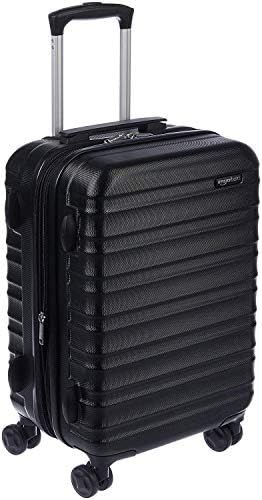 AmazonBasics Hardside Carry-On Spinner Suitcase Luggage - Expandable with Wheels - 21 Inch, Black | Amazon (US)